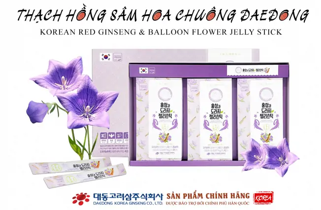 Lợi ích khi sử dụng thạch hồng sâm cát cánh Hàn Quốc