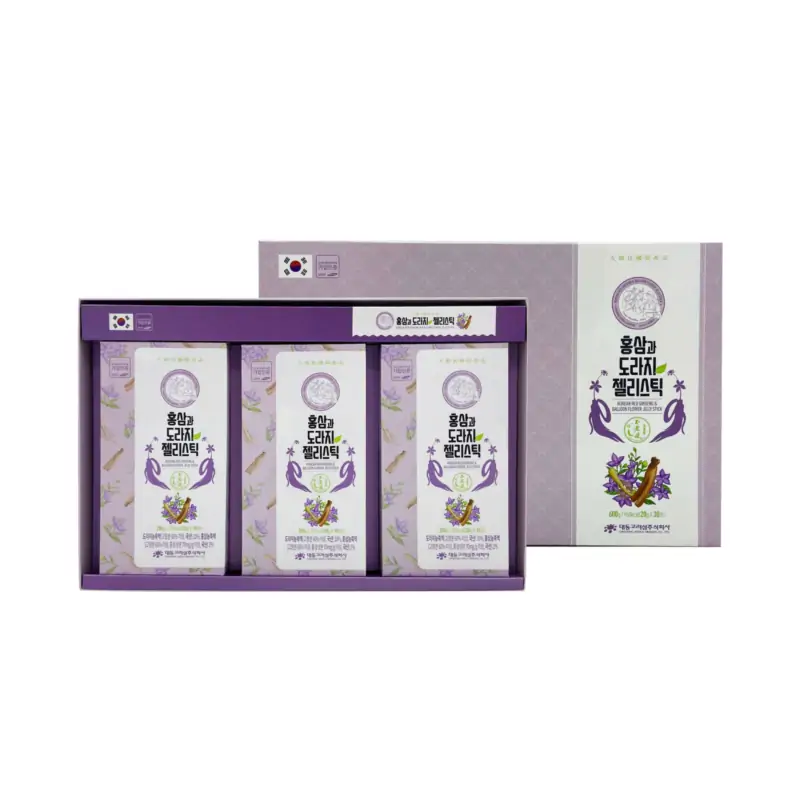 Thạch hồng sâm Hoa chuông Daedong (20g x 30 stick) - Korean Red Ginseng & Balloon Flower Jelly Stick